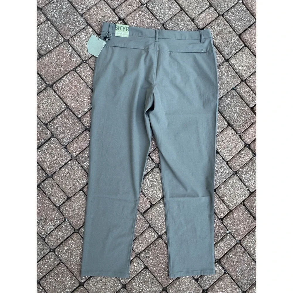 Skyr Men's Slim Fit Tricot Dynasty‎ Pants 36x30 Green Stretch Tech Trousers NWT